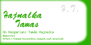 hajnalka tamas business card