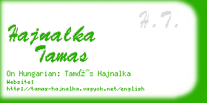 hajnalka tamas business card